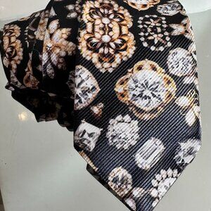 Baroque Jewelry Tie Mens Neckwear Silver Gift NWT Novelty Bejeweled Diamonds